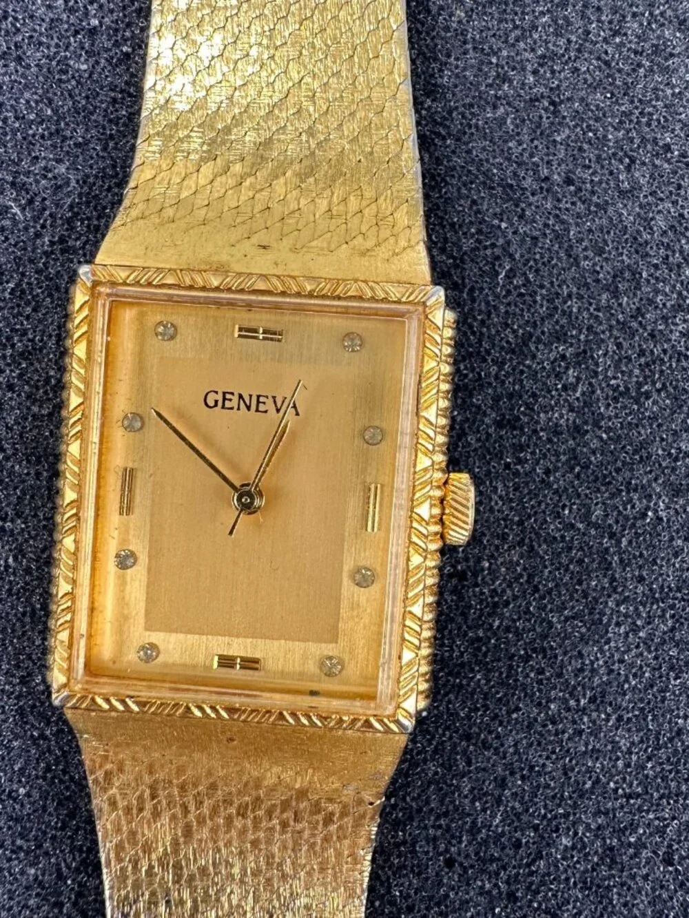 Vintage Geneva Watch Men Manual Wind 24MM Rec 14K GE Electroplated 8.5